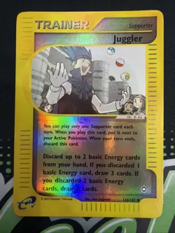 Pokemon TCG Juggler 126/147 Aquapolis Reverse Holo Uncommon 2002 Sugimori - Image 1
