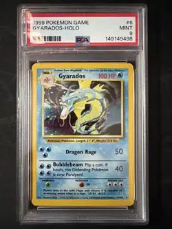 Gyarados 6/102 Pokemon Base Set Holo PSA 9￼ - Image 1
