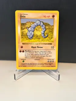 1999 Pokemon Onix 56/102 Shadowless Base Set MP/LP - Image 1