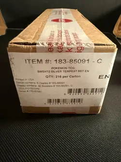 Pokemon TCG Sword & Shield SWSH12 Silver Tempest Booster 6-Box Case Sealed - Image 1