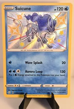 Pokemon TCG: Suicune SV022/SV122 Shiny Rare Shining Fates Shiny Vault Holo- Mint - Image 1
