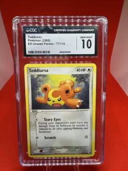TEDDIURSA 77/115-EX Unseen Forces -CGC GEM MINT 10- Pokemon TCG 2005 - Image 1