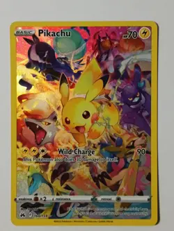 Pokemon Pikachu TCG Full Art Secret Rare Holo Card 160/159 Crown Zenith NM-M - Image 1