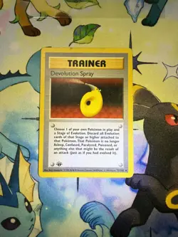 Pokemon Devolution Spray 1st Edition Shadowless Base Set 72/102 MP Rare Trainer - Image 1