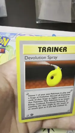 Pokemon Devolution Spray 1st Edition Shadowless Base Set 72/102 MP Rare Trainer - Image 2