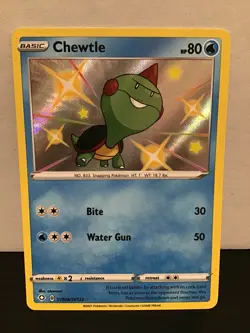 Chewtle SV028/SV122 Shiny Holo Rare Pokemon Shining Fates - Image 1