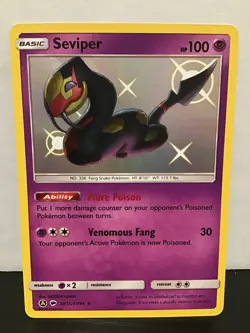Seviper SV15/SV94 Pokemon Hidden Fates Shiny Holo Rare - Image 1