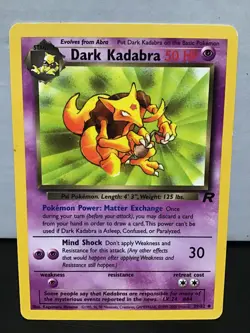 Dark Kadabra 39/82 Uncommon Pokemon Team Rocket Unlimited - Image 1