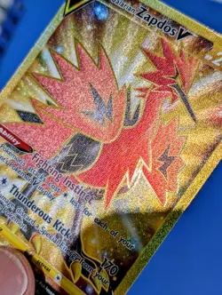 Pokemon Galarian Zapdos v TCG Brilliant Stars Holo Card 182/172 Secret Rare NM - Image 2