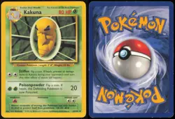 KAKUNA 33/102 UNCOMMON BASE SET UNLIMITED POKEMON NEAR MINT - Image 3