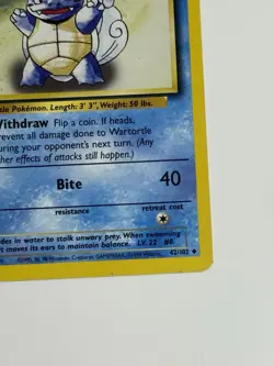 The Pokemon Company Pokemon TCG Base Set Wartortle 42/102 Uncommon Regular 70 HP - Image 5