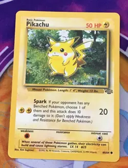 Pikachu - 60/64 - Vintage - Uncommon (Jungle Unlimited) Pokemon TCG 1999 - Image 1
