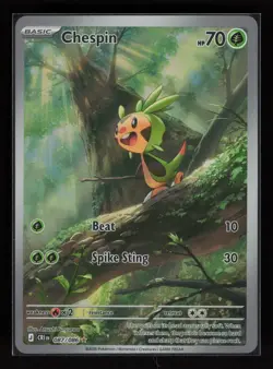 Chespin 087/086 Holo Illustration Rare Chaos Rising Pokemon Near Mint - Image 1