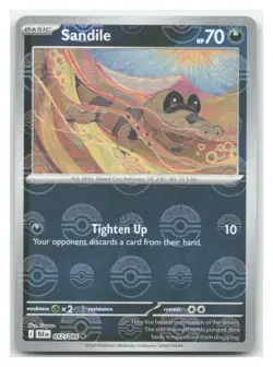 Sandile (Master Ball Pattern) 057/086 Black Bolt Pokemon Holo - Image 1