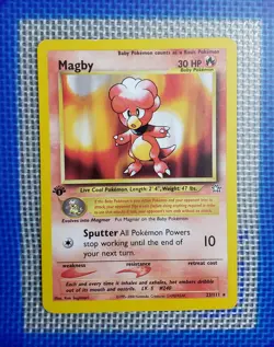 Pokemon TCG Magby Neo Genesis Card 23/111 Ist Edition Non Holo - Image 1