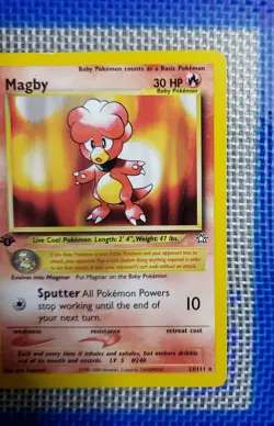 Pokemon TCG Magby Neo Genesis Card 23/111 Ist Edition Non Holo - Image 4