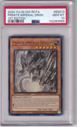 2024 YU-GI-OH Rota Primite Imperial Drgn 1st Edition #EN013 PSA GEM MT 10 - Image 1