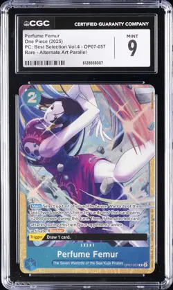 2025 ONE PIECE PC: BEST SELECTION VOL. 4 #OP07-057 PERFUME FEMUR CGC 9 - Image 1