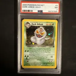Pokemon Rocket Dark Arbok Holo Rare TCG Card 2/82 PSA 7 NM | Fresh Cert - Image 1