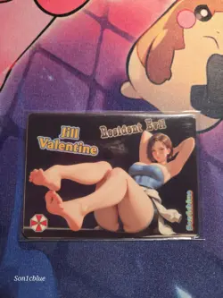 Jill Valentine Resident Evil Custom Glow Waifu Card Feet Fan Art - Image 1
