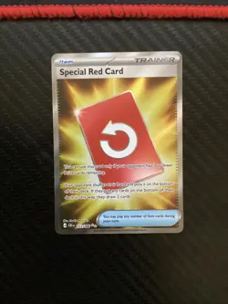 Special Red Card 113/086 Chaos Rising Trainer Full Art Holo Rare Pokemon Card NM - Image 1