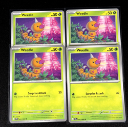 4x Weedle 001/086 Card Set - Pokemon Chaos Rising CRI - NM - Image 1