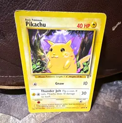 Pokemon Card: Pikachu 58/102 Base Set Unlimited E3 Edition - Image 1