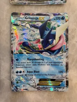 Pokemon TCG EX Holo 4-Card Lot Hoopa-EX Rayquaza-EX Lugia-EX Greninja-EX - Image 3