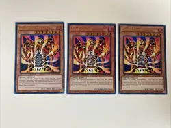 Yugioh - Lava Golem x 3 - 1st Edition Ultra Rare NM - Free Holo Card - A - Image 1