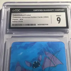 2004 Pokemon Advanced Action Card Zubat Golbat Crobat #24 Graded CGC 9 Mint - Image 5