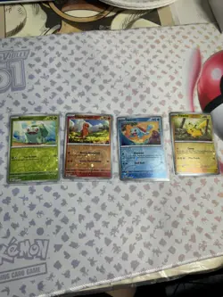 Pokemon 151 Costco Tin Bundle Cosmo Reverse Holos Complete Set 4 Card Set NM - Image 1