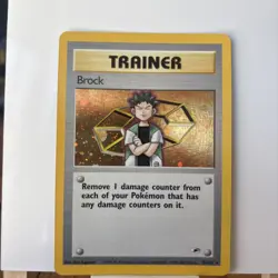 Holo Brock Trainer #15/132 Gym Heroes NM/LP Vintage Pokemon TCG Excellent Card - Image 1