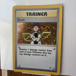 Holo Brock Trainer #15/132 Gym Heroes NM/LP Vintage Pokemon TCG Excellent Card - Image 2