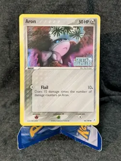Pokemon Card Aron 44/100 Crystal Guardians Stamped Reverse Holo - Image 2