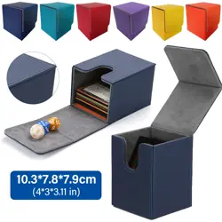 Magnetic Card Deck Storage Box 100+Card Deck Holder Box Trading Card Storage Box - Image 1