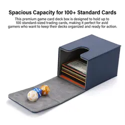 Magnetic Card Deck Storage Box 100+Card Deck Holder Box Trading Card Storage Box - Image 3