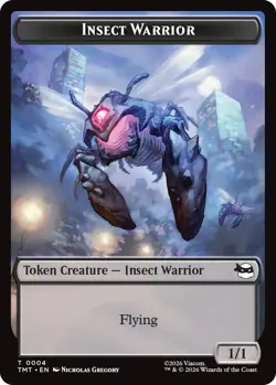Insect Warrior // Food Double-Sided Token - 4 // 8 - NM - Teenage Mutant Ninj... - Image 1