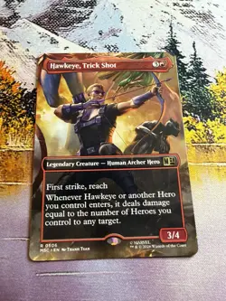 MAGIC MTG HAWKEYE, TRICK SHOT (BORDERLESS) 506 COMMANDER: MARVEL SUPER HEROES - Image 2