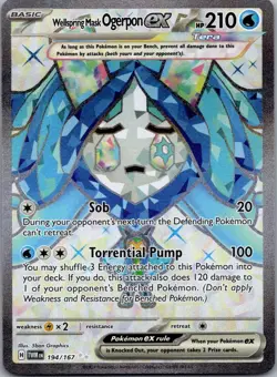 Wellspring Mask Ogerpon ex 194/167 Twilight Masquerade Pokemon Holo NM - Image 1