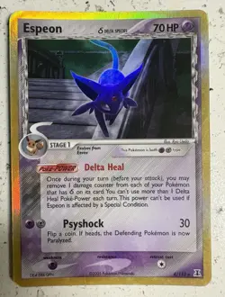 The Pokemon Company Espeon Delta Species 2005 4/113 English Holo Rare 70 HP - Image 1