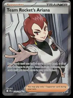 Team Rocket's Ariana 224/182 Ultra Rare Destined Rivals Pokemon Holo Near Mint - Image 1