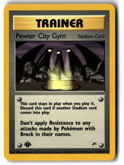 2000 Pewter City Gym ⭐ 115/132 1st Edition WOTC Gym Heroes Pokemon NM/LP - Image 1