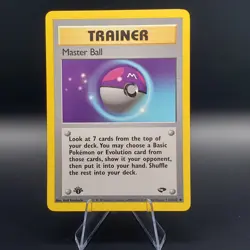 Master Ball 116/132 Uncommon Gym Challenge Pokemon 1st Edition Near Mint - Image 1