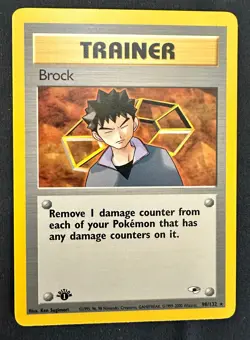 Pokemon 2000 Gym Heroes 1st Edition BROCK 98/132 RARE - NM Never Played - Image 1