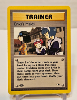 Erika's Maids 109/132 Uncommon 1st Edition Gym Heroes Pokemon 1880 - Image 1