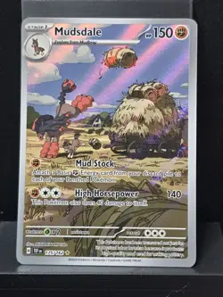 Pokemon Mudsdale 175/162Illustration Rare Temporal Forces Holofoil Near Mint - Image 2