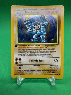Pokemon 1st Edition Machamp 008/102 Deck Exclusives Holo Base Set - Image 2