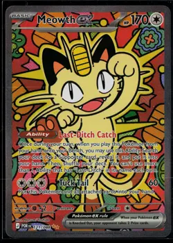 Meowth ex 121/088 Perfect Order Special Illustration Rare Holo Pokemon - Image 1