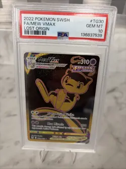 Pokemon 2022 Lost Origin Trainer Gallery Mew VMAX TG30 PSA 10 Secret FA Holo EN - Image 1