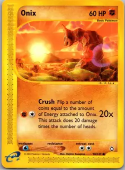 Onix 98 Aquapolis Common Pokemon - Image 1